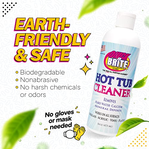 Quick N Brite HeavyDuty Hot Tub Cleaner with Sponge and Cloth, 32
