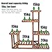 unho Tiered Wood Plant Stand: Large Flower Pot Holder Shelf 6 Potted Planter Display Rack for Garden Patio Balcony Living Room Indoor Outdoor