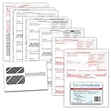 W-2 Tax Forms 2019 - Tangible Values 6-Part Laser Tax Form Kit with Envelopes - Accounting & QuickBooks Software Compatible, 25 Pack