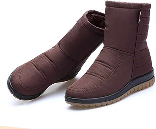 Amazon Qiage スノーブーツ レディース ウィンターブーツ スノーシューズ サイドジッパー 防寒 スキー スノーボード 滑り止め 秋 冬 雪ブーツ 防水 カジュアル 日常 通勤 通学 ウォーキングシューズ 歩きやすい 疲れない 保温 スノートレーニング