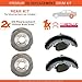 Max DS923342 Rear Premium OE Replacement Drums and Shoes Combo Brake Kit