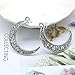 JETEHO 100 Pack Alloy Silver Hollow Filigree Moon Charms Pendant for Jewelry Making