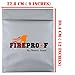 Bundle of Two Fireproof by Phoenix Guard Fire Resistant Pouch | Document Bag for Money, Passports, ID, Marriage, Bank & House Records | Flame Retardant, Waterproof Pouch (TWO-9x12, Gray)