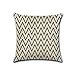 INSHERE Farmhouse 4 Pack Simple Black and Beige Geometric Wave Throw Pillow Covers Cases for Couch Sofa Bed Home Decor, Square Cotton Linen Cushion Cover 18 X 18 Inches