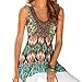 Women T-Shirt， Kaifongfu Summer Printing Vest Casual Tank Tops Sleeveless Shirt Blouse (M, Green)