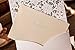 Doris Home Ivory Horizontal Laser Cut Wedding Invitation Cards Kit Wiith Hollow Flora Favors 50pcs,CW073