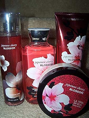 Amazon Com 4 Piece Bath Body Works Japanese Cherry Blossom Fragrance Gift Set Body Butter Fragrance Mist Body Cream Shower Gel Japanese Cherry Blossom Beauty