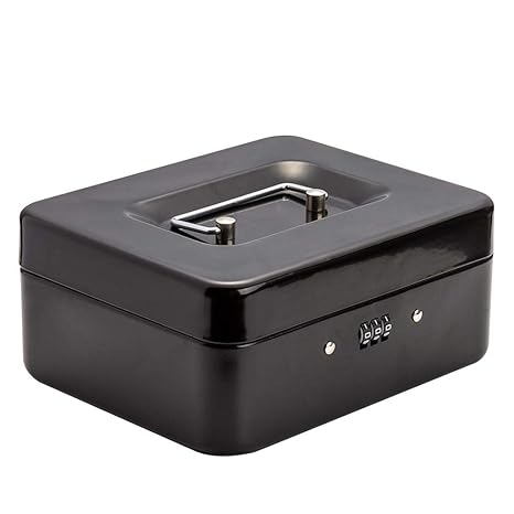 Amazon 八番屋 スチール収納ボックス ミニ金庫 手提げ金庫 手提げ