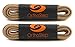 OrthoStep Round Dress Very Thin Tan 36 inch Shoelaces 2 Pair Pack