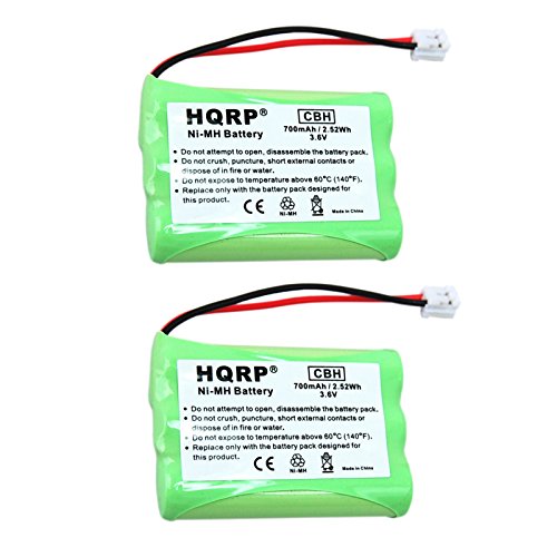 HQRP 2-Pack Phone Battery for VTech i6727, i6757, i6763, i6765, i6767, i6773 Cordless Telephone + HQRP Coaster
