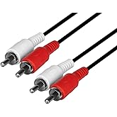 Monoprice 6ft 2 RCA Plug/2 RCA Plug M/M Cable - Black