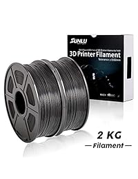 Filamento de impresora 3D PLA Plus, Filamento PLA Plus 0de 1.75 mm SUNLU, precisión dimensional de bajo olor +   0.02 mm, 2.2 lbs , Black Black PLA+