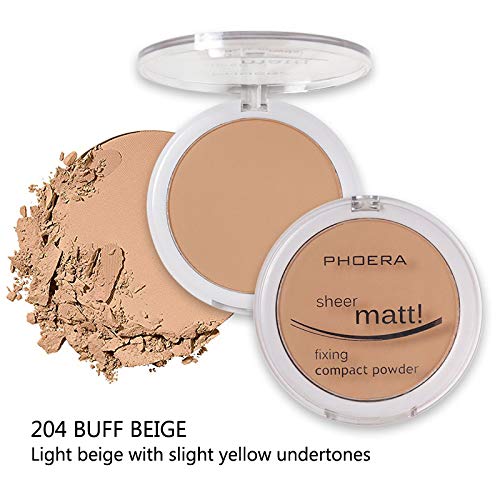 1Pc 8 Colors Natural Long Lasting Whitening Concealer Foundation Oil Control Matte Blush Rouge Contour Powder Cake 204 Buff Beige