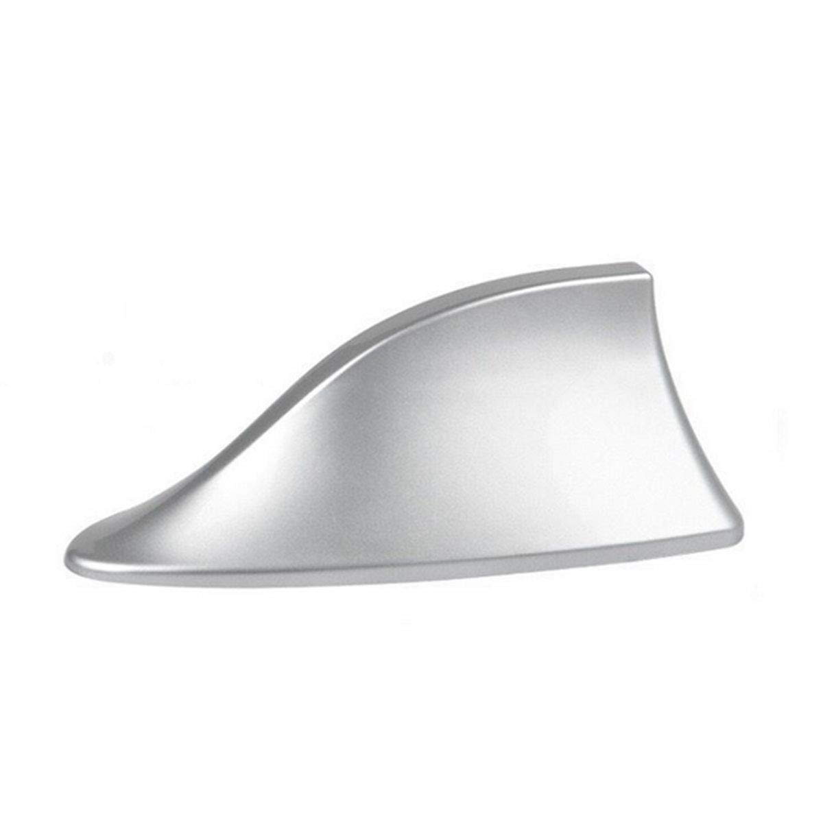 GOZAR ABS Plastic Roof Style Shark Fin Antenna Radio Signal Aerials Universial for Most Cars-Silver