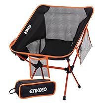 ENKEEO Silla de Camping Ultraligero Portátil Plegable con Bolsa de Transporte, Capacidad hasta 330lbs/150kg, para Senderismo, Viaje, Pesca, Playa, Jardin, Camping, Barbacoa