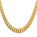U7 Men Women 18K Gold Plated Necklace with Gift Box 18KGP Stamp Hip Hop Jewelry 4 Colors 6MM-9MM Wide Snake Curb Chain Necklace,18