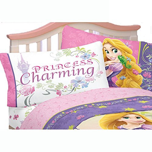 Disney princess charming tangled twin bed sheet set, 3 piece