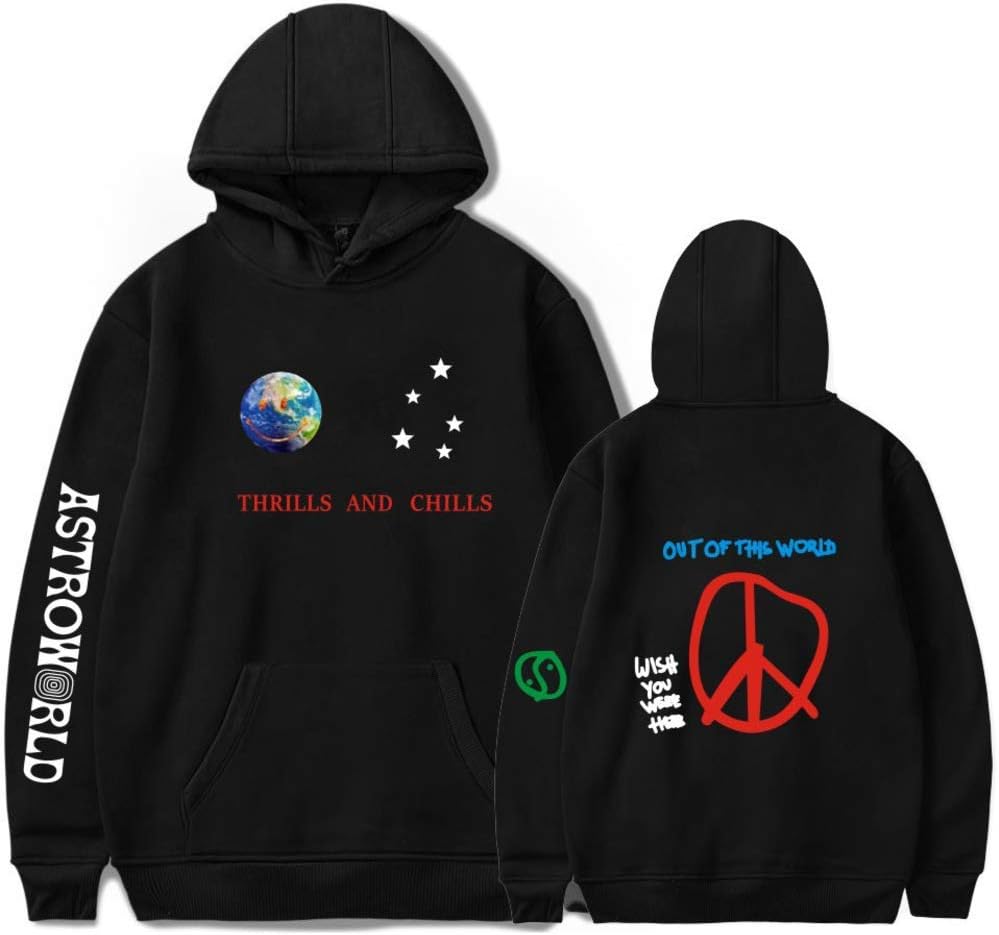 Travis Scott Unisex Sweatshirts Hip Hop Hoodie, Wish to Stay Here Sweatshirt Hooded, Travis Scott Astroworld Hoodie for Men Loose Pullover