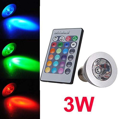 dipshop 3W E27 Remote Control LED Bulb Light 16 Color Changing