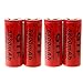 Hossen GTF 4pcs 3.7V 26650 8800mAh Li-ion Rechargeable Battery For LED Flashlight Torch