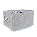 TheWarmHome Large Rectangular Fabric Storage Bin - Brown, Grey (Extra Large)