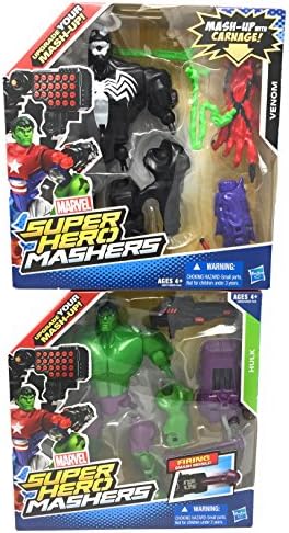 Hulk And Venom Marvel Super Hero Mashers Gift Set - 2 Item Bundle