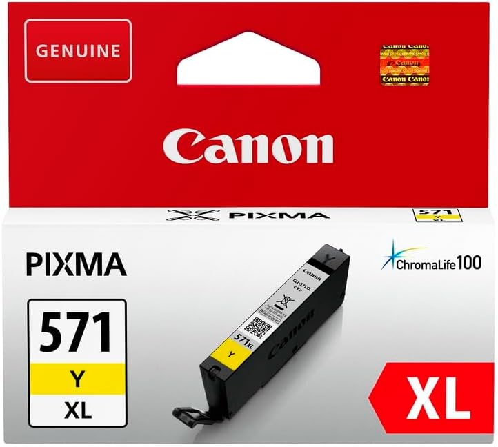 Canon CLI-571XL Yellow High Yield Ink Cartridge 0334C001 for PIXMA MG5750