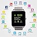 MSRM Smart Watch Bluetooth Touch Screen Flexible Band Unlocked Watch Cell Phone for Android Smartphones and iPhone (Silver)