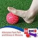 FootSi Pro Theraphy Combo, Foot Roller and Red Spiky Ball - Relieves Plantar Fasciitis, Alleviates Foot Pain & Stress in Minutes Through Trigger Point Release