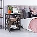 Giantex 3-Tier Nightstand, Modern X-Design Side Table with Storage Shelf, Bedside Tables with Versatile Shelf, Wooden End Table for Living Room, Bedroom, Easy Assembly, Espresso