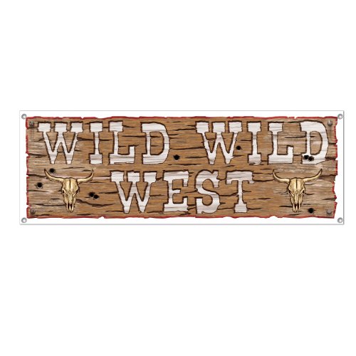 Beistle 57676 Wild Wild West Sign Banner, 5-Feet by 21-Inch - //coolthings.us