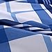 3 Pieces Blue Plaid Duvet Cover Set King Size - Luxury Duvet Cover with 2 Pillow Shams by Exclusivo Mezcla