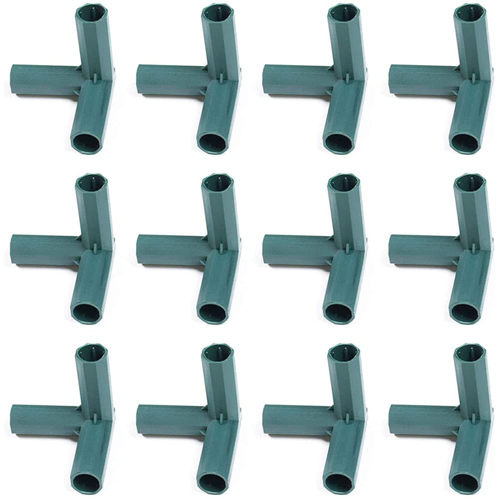 ANCLLO 10Pcs 3 Way 16mm PVC Fitting Build Heavy Duty Greenhouse Frame Furniture Connectors
