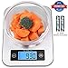 Digital Kitchen Food Scale, Small Cooking Scale with Stainless Steel Panel, Fast Unit Switching Kitchen Weighing Scale, Holds Up to 11 Ibs/5 Kg (Silver)