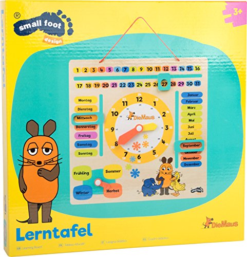 small foot Die Maus Lernuhr mit Kalender aus Holz, erklärt Datum, Jahreszeit und Uhrzeit, für Kinder ab 3 Jahren, 10496 – Bild 5
