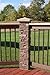 NextStone Polyurethane Faux Stone Post Cover - Slatestone 1pc Sleeve - Brunswick Brown