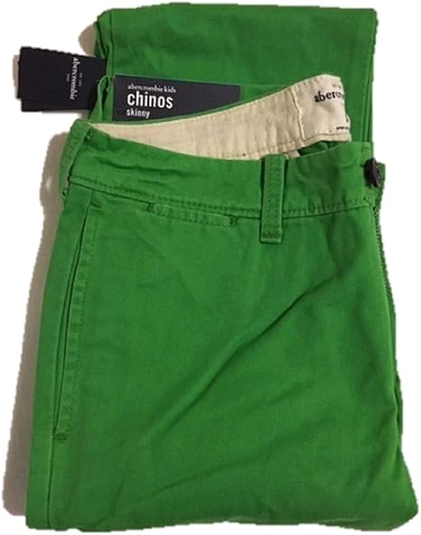 green skinny chinos