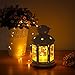 AMIR Fairy String Lights, 20 LED Copper Starry Lights, Indoor Outdoor Halloween String Lights, Battery Operated Copper Patio Wire Lights for Party, Table Decorations, Wedding (Warm White - Pack of 6)