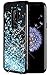 Caka Galaxy S9 Case, Galaxy S9 Glitter Case Starry Night Series Luxury Fashion Bling Flowing Liquid Floating Sparkle Glitter Girly Soft TPU Case for Samsung Galaxy S9 (Blue)