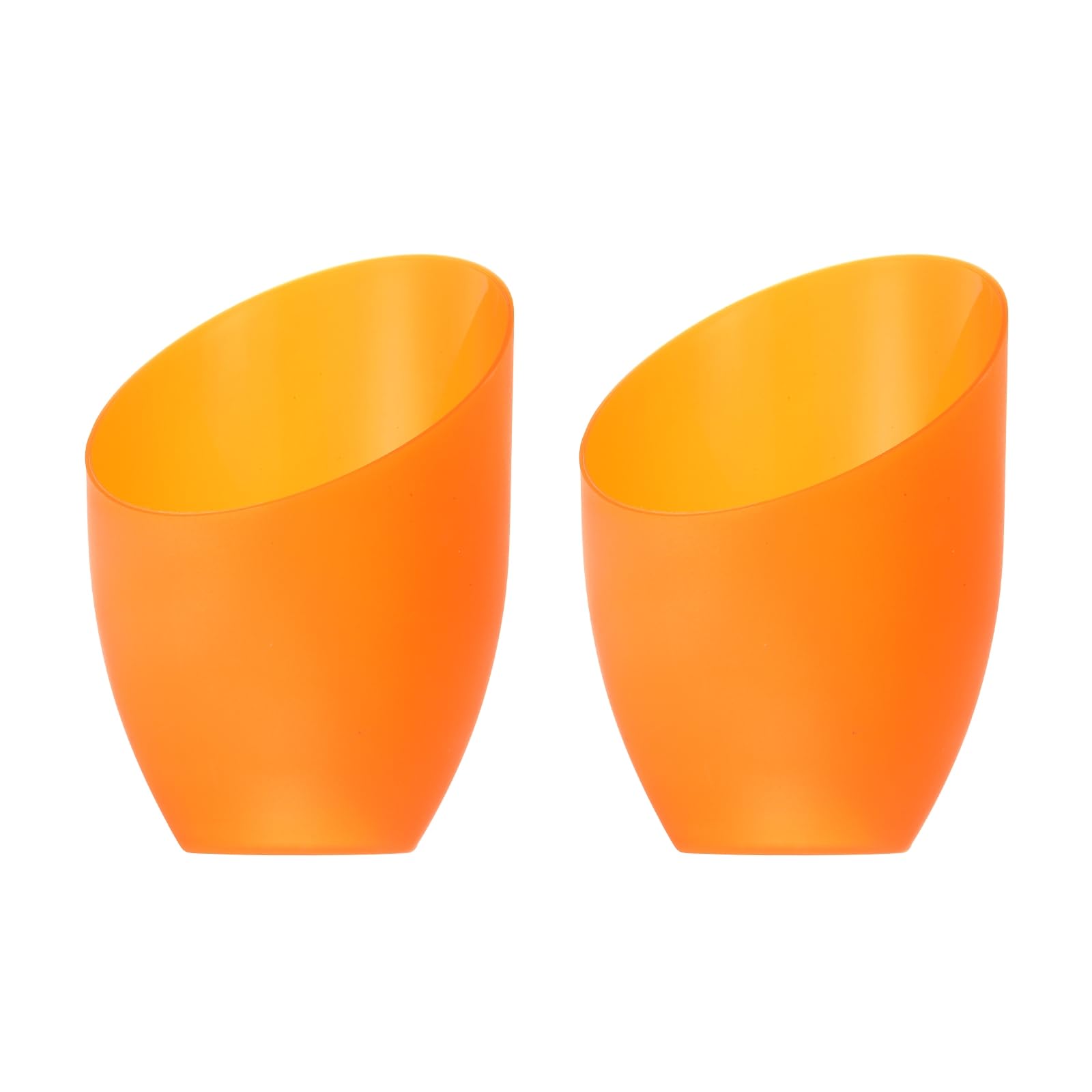PATIKIL 5.3" High 4.3" Diameter 1.7" Fitter Plastic Lampshade, 2 Pack Plastic Lamp Shade Replacement Bulb Light Cover for LED Floor Lamp Table Lamp Orange