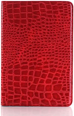 AirChichi Case for iPad mini 4, Crocodile Pattern Leather Flip Folio Stand Auto Sleep/Wake Lightweight Protective COVER Case For 2015 Version iPad Mini 4th generation (Red)