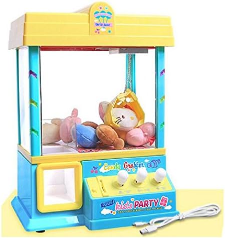 CFZHANG Grabber Machine Claw Crane Arcade USB Plastic Desktop Creative Funny Music Game Kids Christmas Gift Toy, yellow