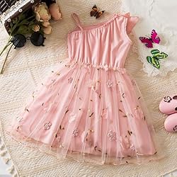 TTYAOVO Girls One-Shoulder Ruffle Dress Floral