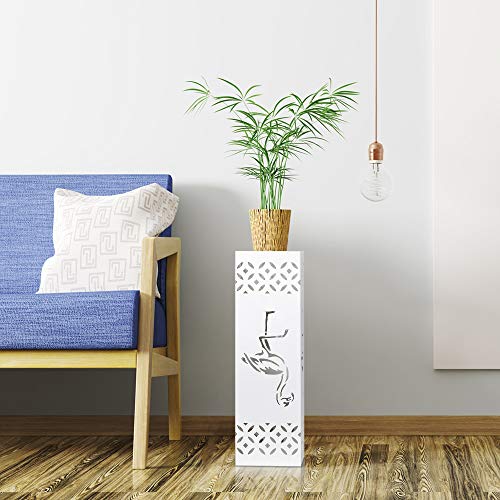 Umbrella Stand Holder Extra Large Umbrella Rack for Canes Walking Sticks Umbrella Container with Removable Drip Tray and 2 Hooks