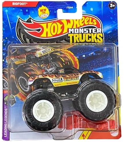 Amazon.com: Hot Wheels Monster Trucks Bigfoot Leading Legends, 1
