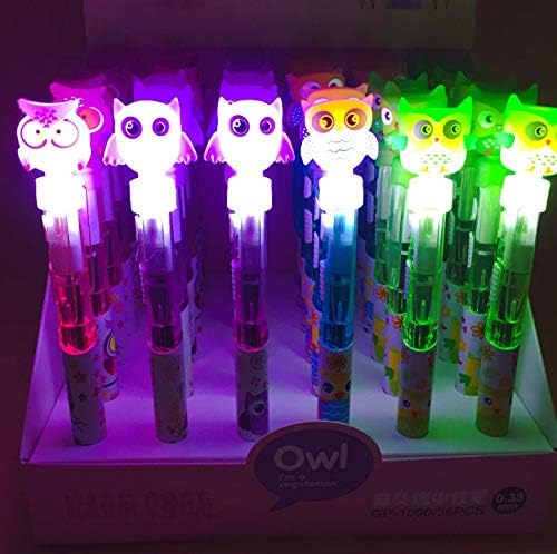Stylastra Light up LED Owl Pen (6 pieces)