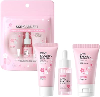 Mornery Skincare Gift Set for Teens Cleanser Serum Essence 3 Pcs SetA-3Pcs