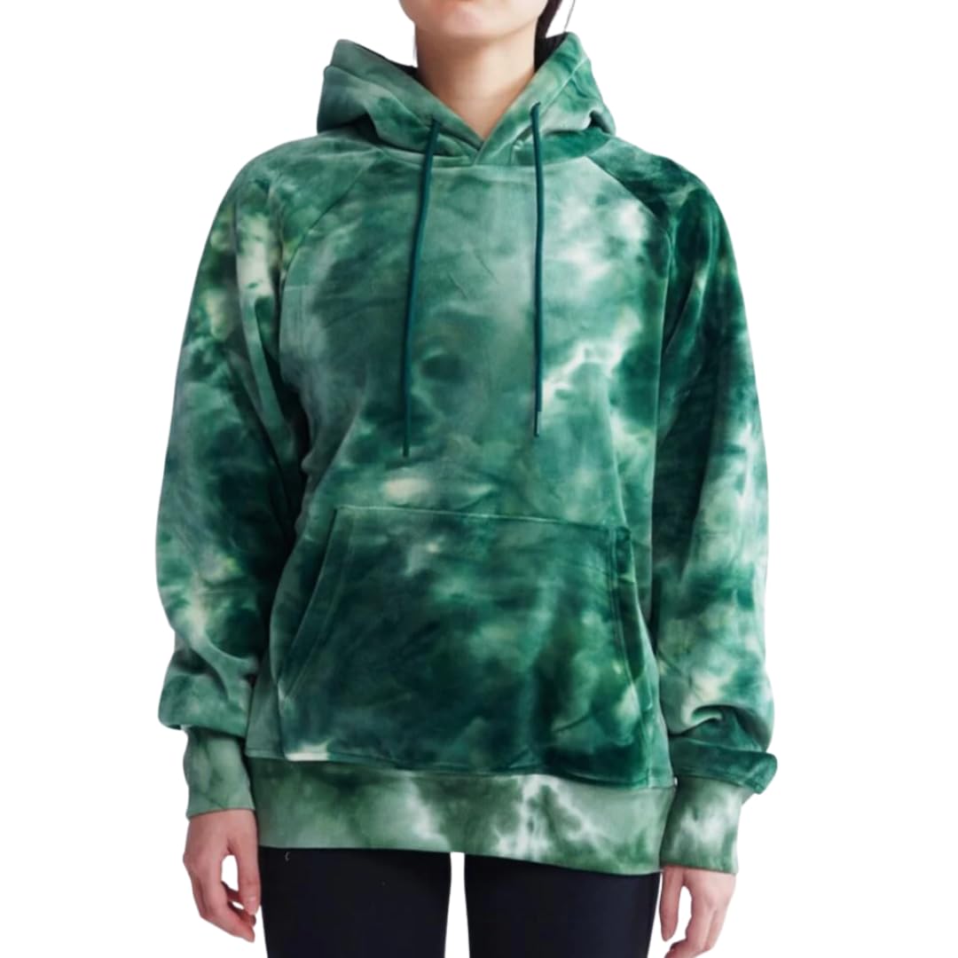 Spark Paws Human Hoodie - Premium Quality, Buttery Soft, Superior Comfort and Fit, Calming Fleece Interior, Suitable for All Styles – Green Skydye - L Image