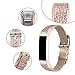 iGK Leather Replacemnt Bands Compatible for Fitbit Alta and Fitbit Alta HR, Genuine Leather Wristbands with Stainless Steel Buckle Rose Gold