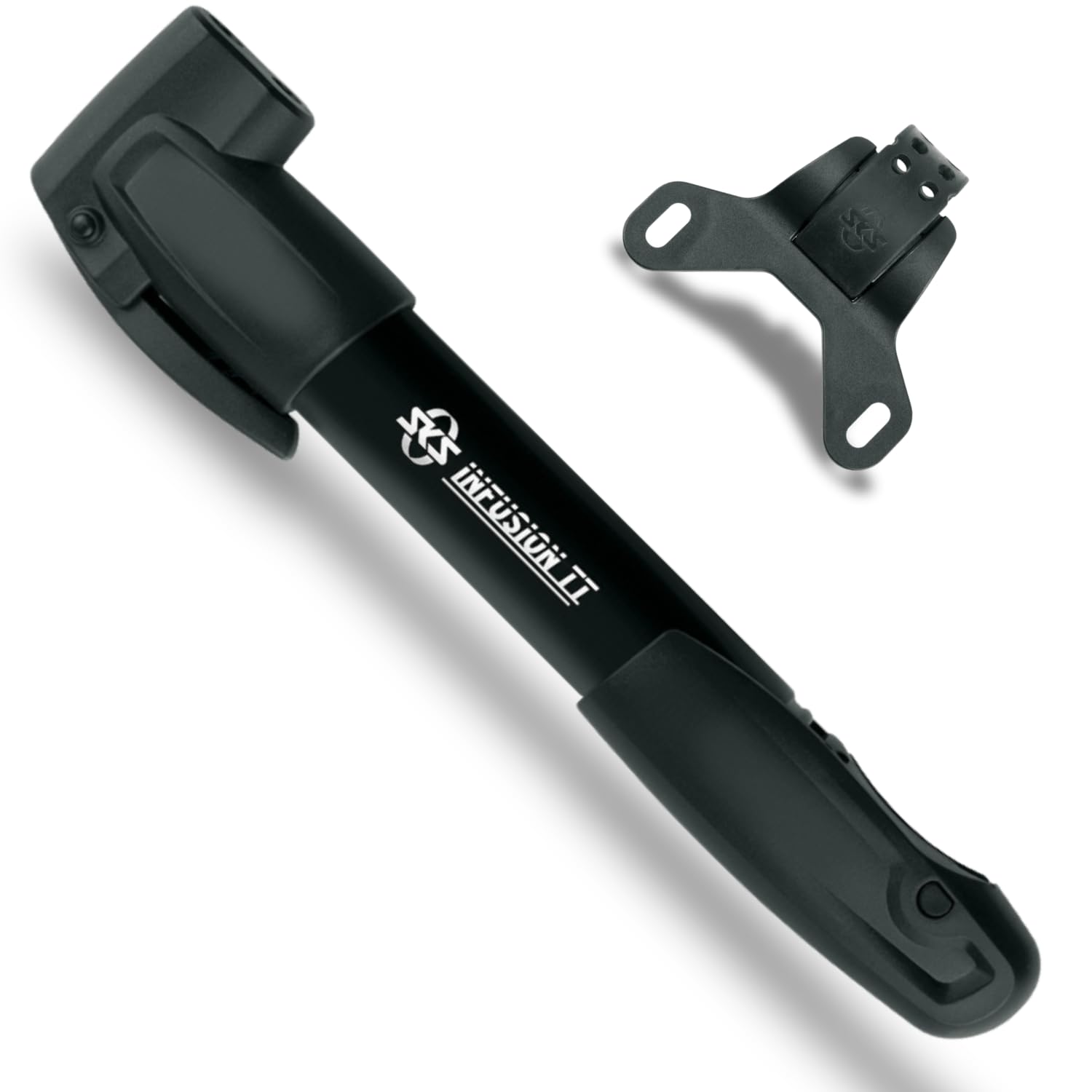 SKS GERMANY INFUSION TT bicycle pump with telescopic function, bicycle accessories (air pump, MULTI VALVE valve head, foldable T-handle, telescopic function, max. pressure: 6 bar / 85 PSI)
